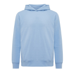 Unisex hoodie van gerecycled katoen met capuchon 280 g/m² Iqoniq kleur cyaan blauw