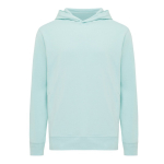 Unisex hoodie van gerecycled katoen met capuchon 280 g/m² Iqoniq kleur mintgroen