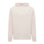 Unisex hoodie van gerecycled katoen met capuchon 280 g/m² Iqoniq kleur lichtroze