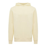 Unisex hoodie van gerecycled katoen met capuchon 280 g/m² Iqoniq kleur lichtgeel