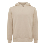 Unisex hoodie van gerecycled katoen met capuchon 280 g/m² Iqoniq kleur lichtbruin