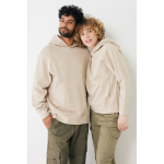 Unisex hoodie van gerecycled katoen met capuchon 280 g/m² Iqoniq kleur lichtbruin