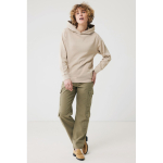 Unisex hoodie van gerecycled katoen met capuchon 280 g/m² Iqoniq kleur lichtbruin