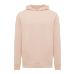 Unisex hoodie van gerecycled katoen met capuchon 280 g/m² Iqoniq kleur rose paztel