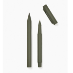Set pennen van gerecycled aluminium met rubberen coating kleur groen