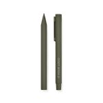 Set pennen van gerecycled aluminium met rubberen coating kleur groen met afdrukgebied