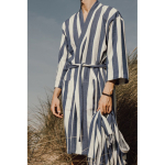 Hammam-stijl badjas van gerecycled katoen met S/M-pasvorm 200 g/m² kleur blauw sfeer weergave 2