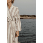 Hammam-stijl badjas van gerecycled katoen met S/M-pasvorm 200 g/m² kleur beige sfeer weergave 3