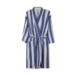 Hammam-stijl badjas van gerecycled katoen met L/XL-pasvorm 200 g/m² kleur blauw