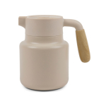 Thermoskan van gerecycled roestvrij staal met lekvrije deksel 1,2L kleur beige tweede weergave