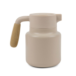 Thermoskan van gerecycled roestvrij staal met lekvrije deksel 1,2L kleur beige derde weergave