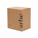 Thermoskan van gerecycled roestvrij staal met lekvrije deksel 1,2L kleur beige weergave met doos