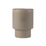 Mok van gerecycleerde klei met Scandinavisch design 300ml kleur beige weergave met logo