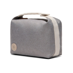 Toilettas van gerecycled polyester met binnenvak en handvat kleur grijs tweede weergave
