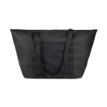 Weekendtas van gerecycled polyester met trolleyhoes kleur zwart