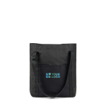 Milieuvriendelijke tote bag met elegant design en handvat kleur zwart met afdrukgebied