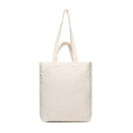 Tas met ritssluiting van gerecycled canvas met gewicht van 400 g/m² kleur gebroken wit