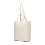 Tas met ritssluiting van gerecycled canvas, 400 g/m² kleur gebroken wit tweede weergave