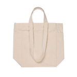 Tas met ritssluiting van gerecycled canvas, 400 g/m² kleur gebroken wit vierde weergave