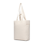 Tas met ritssluiting van gerecycled canvas, 400 g/m² kleur gebroken wit zesde weergave