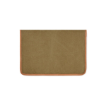 Laptophoes van gerecycled canvas met gekleurde randen 14 inch kleur groen derde weergave