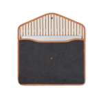 Laptophoes van gerecycled canvas met gekleurde randen 16 inch kleur zwart tweede weergave
