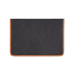 Laptophoes van gerecycled canvas met gekleurde randen 16 inch kleur zwart derde weergave