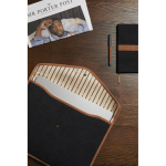 Laptophoes van gerecycled canvas met gekleurde randen 16 inch kleur zwart sfeer weergave