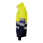 Extra grote fleece trui van polyester met logo 300 g/m² Velilla kleur geel derde weergave