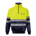 Extra grote fleece trui van polyester met logo 300 g/m² Velilla met afdrukgebied