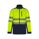 Extra grote softshell fleece werkjas bedrukken 280 g/m² Velilla kleur geel tweede weergave