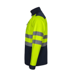 Extra grote softshell fleece werkjas bedrukken 280 g/m² Velilla kleur geel derde weergave