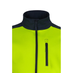 Extra grote softshell fleece werkjas bedrukken 280 g/m² Velilla kleur geel vijfde weergave