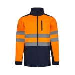 Extra grote softshell fleece werkjas bedrukken 280 g/m² Velilla kleur oranje tweede weergave