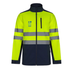 Extra grote softshell fleece werkjas bedrukken 280 g/m² Velilla met afdrukgebied