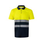 Werkpolo van polyester met birdseye-patroon 140 g/m² Velilla kleur geel tweede weergave