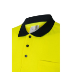 Werkpolo van polyester met birdseye-patroon 140 g/m² Velilla kleur geel vijfde weergave