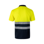 Werkpolo van polyester met birdseye-patroon 140 g/m² Velilla kleur geel