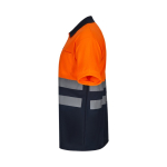 Werkpolo van polyester met birdseye-patroon 140 g/m² Velilla kleur oranje derde weergave