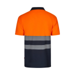 Werkpolo van polyester met birdseye-patroon 140 g/m² Velilla kleur oranje