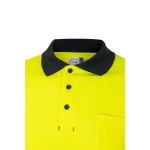 Werkpolo van piqué materiaal met lange mouwen 150 g/m² Velilla kleur geel zesde weergave