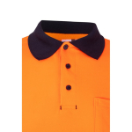 Werkpolo van piqué materiaal met lange mouwen 150 g/m² Velilla kleur oranje zesde weergave