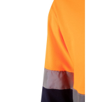 Werkpolo van piqué materiaal met lange mouwen 150 g/m² Velilla kleur oranje achtste weergave