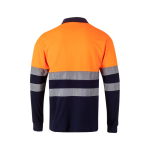 Werkpolo van piqué materiaal met lange mouwen 150 g/m² Velilla kleur oranje