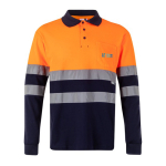 Werkpolo van piqué materiaal met lange mouwen 150 g/m² Velilla met afdrukgebied