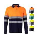 Tweekleurige werkpolo met jouw logo 150 g/m² Velilla diverse kleuren
