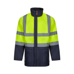 Werkjas 4-in-1, tweekleurig, van polyester 180 g/m² Velilla kleur geel