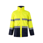 Extra grote werkjas van polyester met logo 190 g/m² Velilla kleur geel tweede weergave