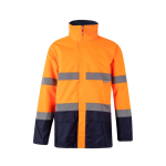 Extra grote werkjas van polyester met logo 190 g/m² Velilla kleur oranje tweede weergave