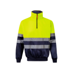 Werktrui van fleecestof, van polyester 300 g/m² Velilla kleur geel tweede weergave